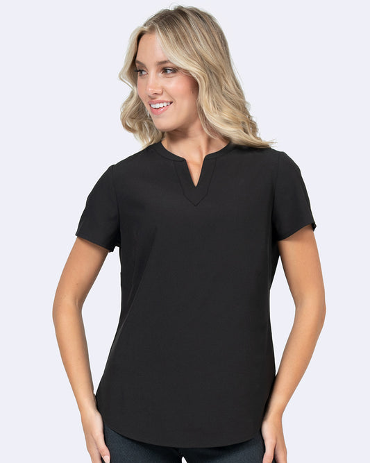 1096 Notch Neck Stretch Blouse