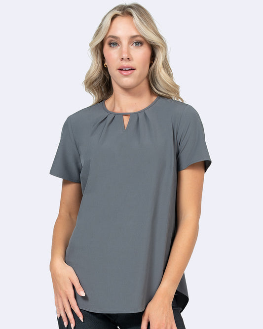 1127 Key-Hole Stretch Blouse