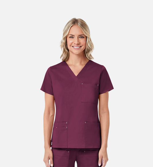 1202 3 Pocket V-Neck Top