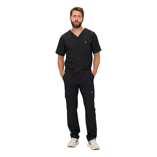 # 3400 Mens Stretch Multi-Pocket Cargo Scrub Set