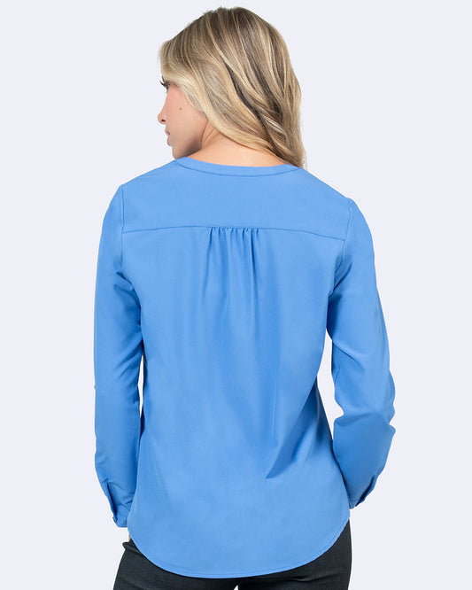 1035 Stretch Blouse with 3/4 Roll