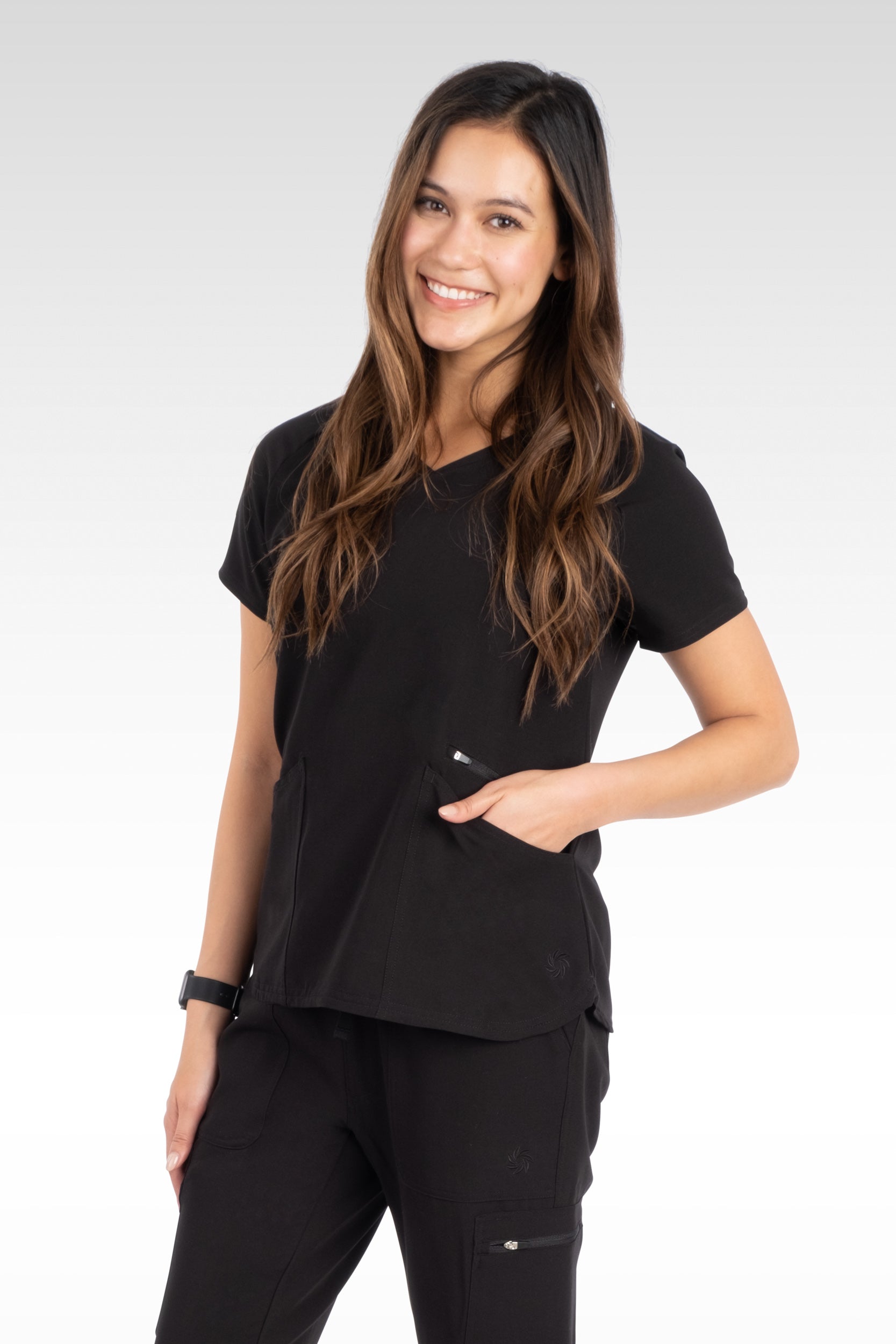 Bali Womens Sporty V-Neck Raglan Sleeve Top (14020)