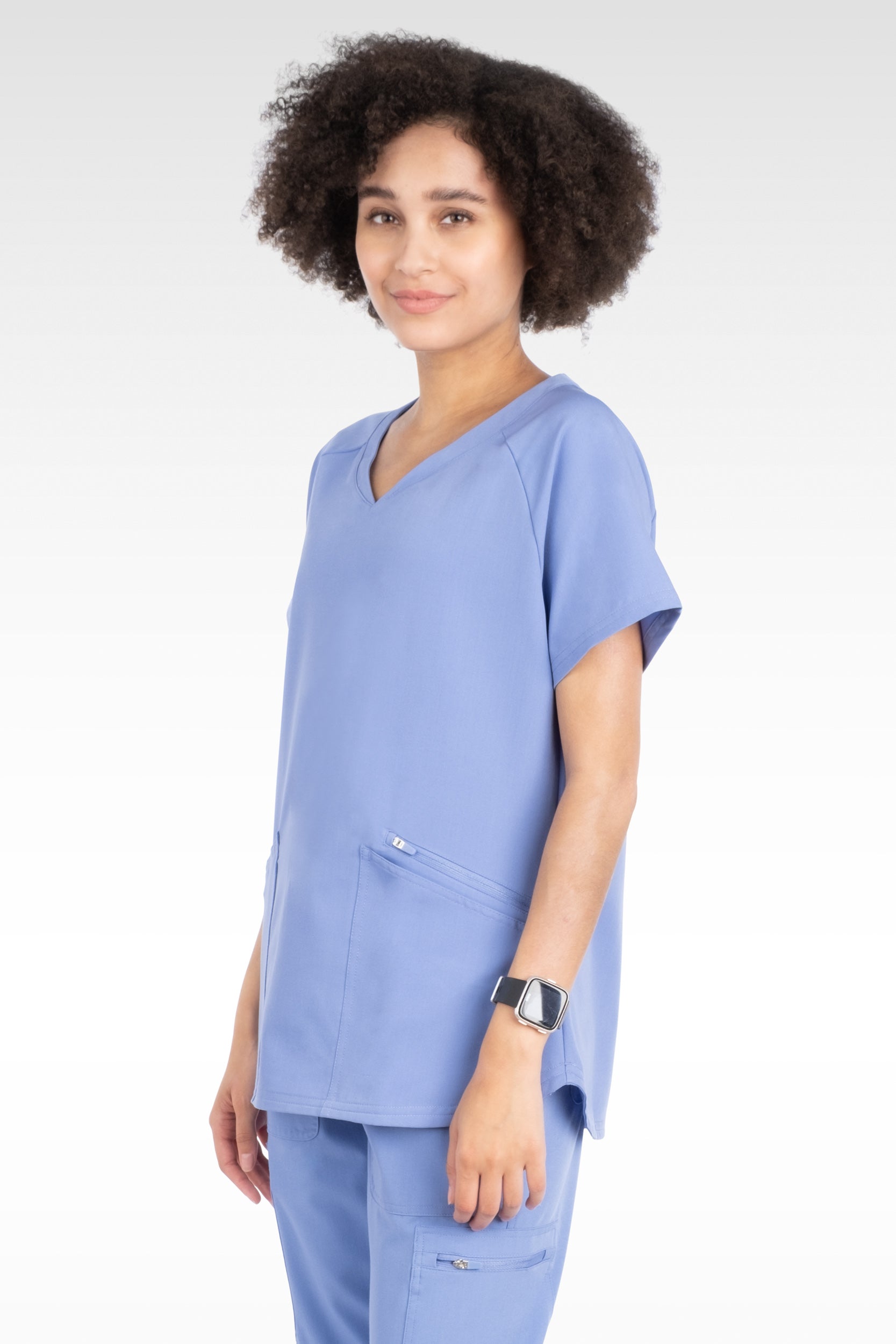 Bali Womens Sporty V-Neck Raglan Sleeve Top (14020)