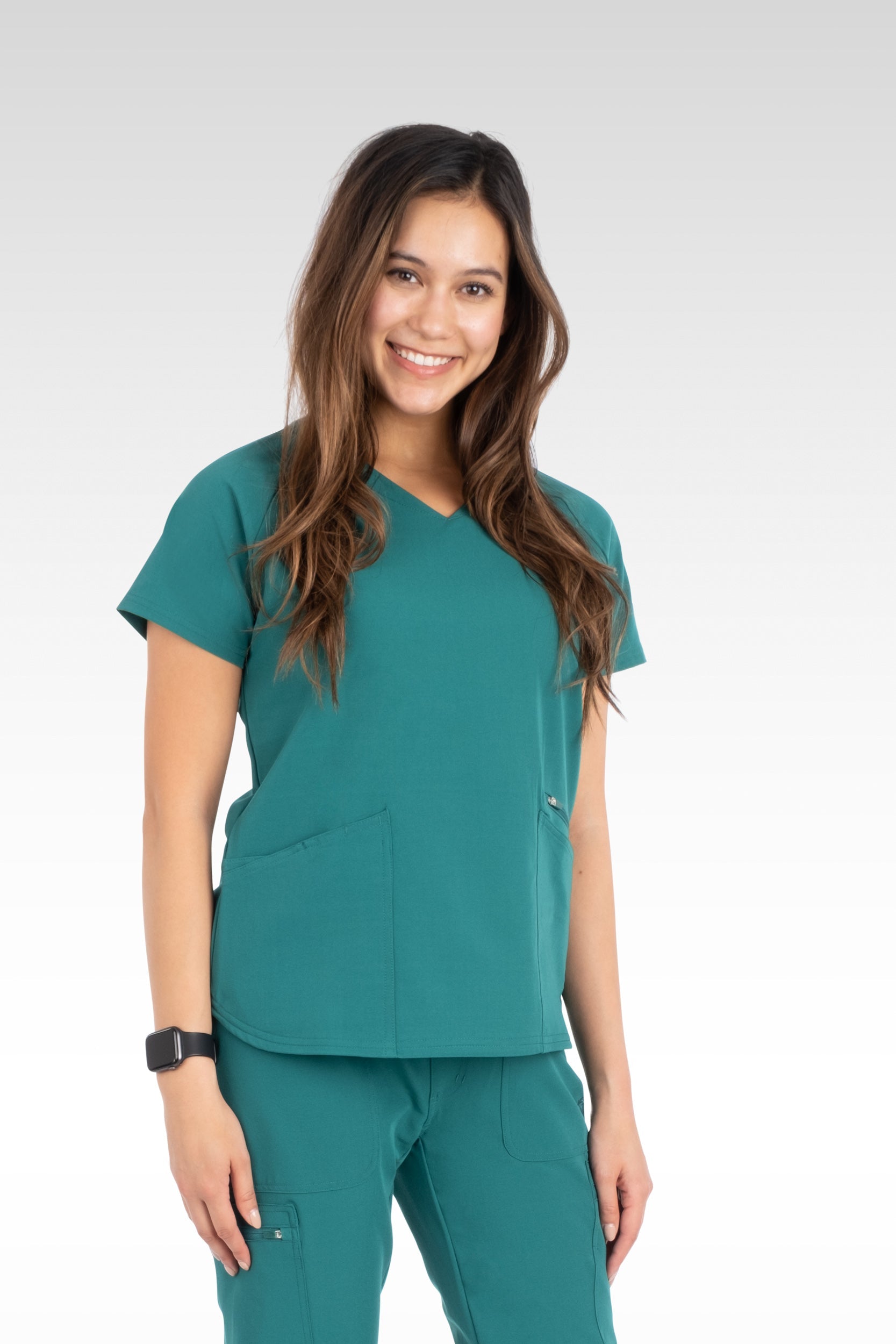 Bali Womens Sporty V-Neck Raglan Sleeve Top (14020)