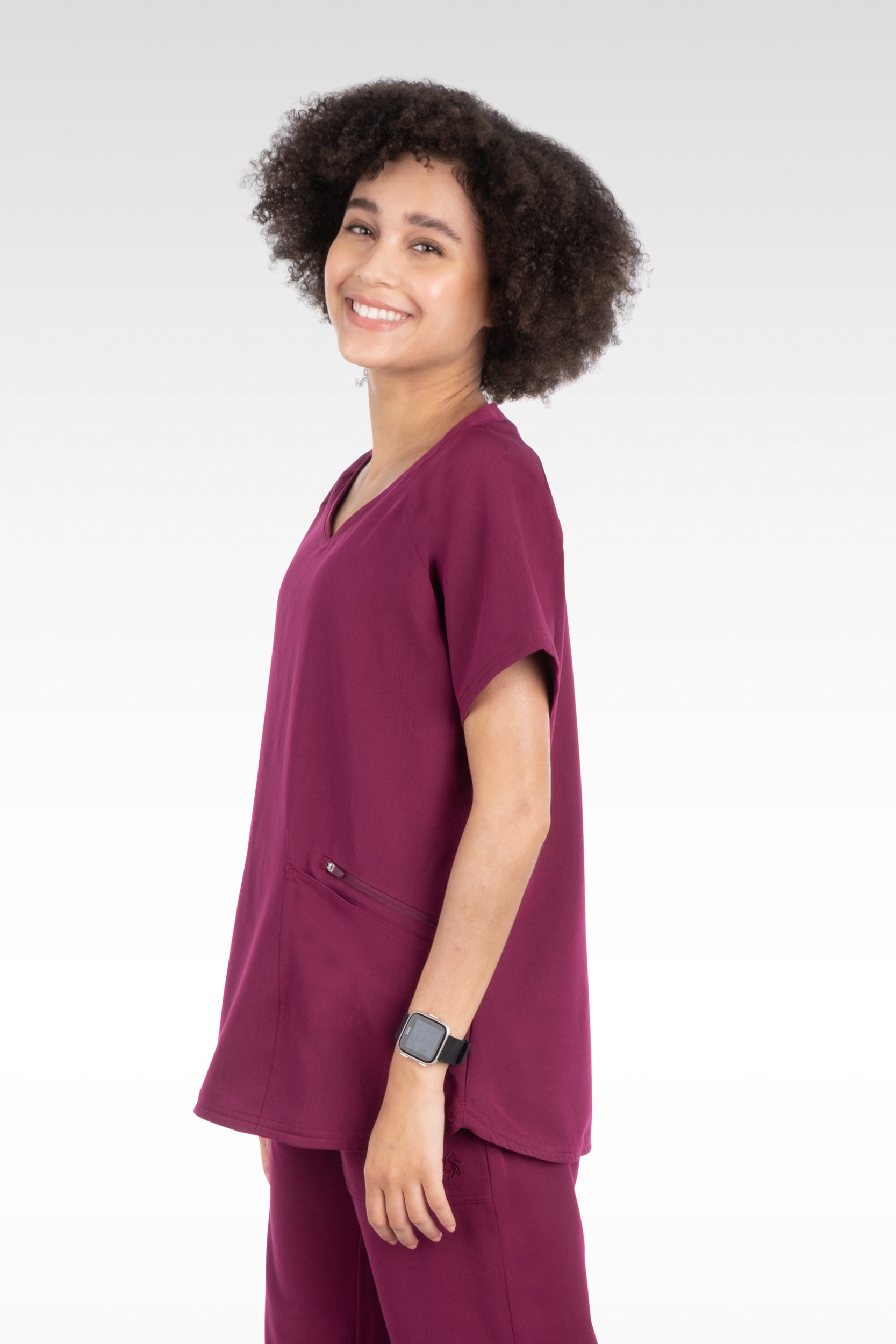 Bali Womens Sporty V-Neck Raglan Sleeve Top (14020)