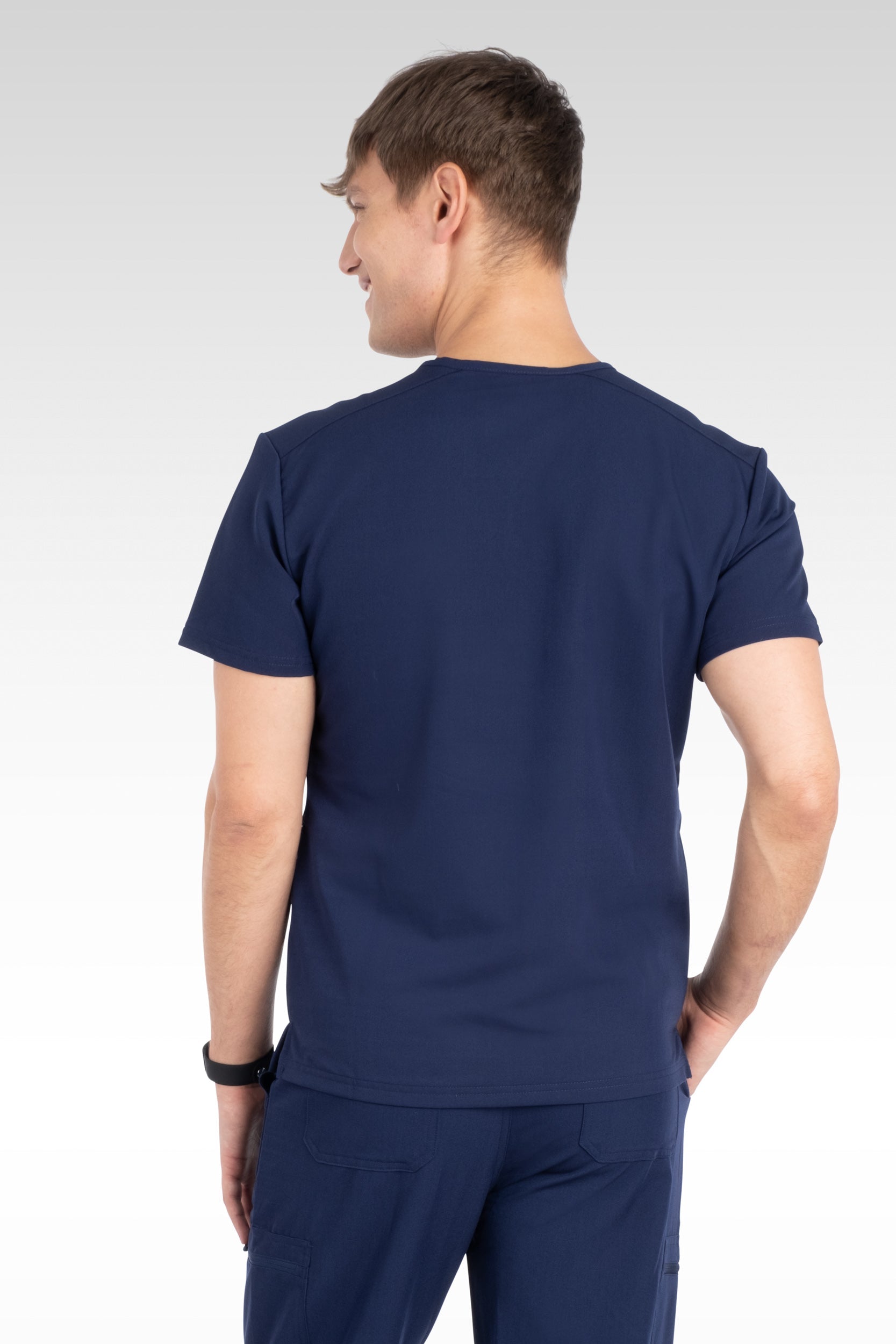 Clyde Mens V-Neck with Welt Pockets Top (15070)