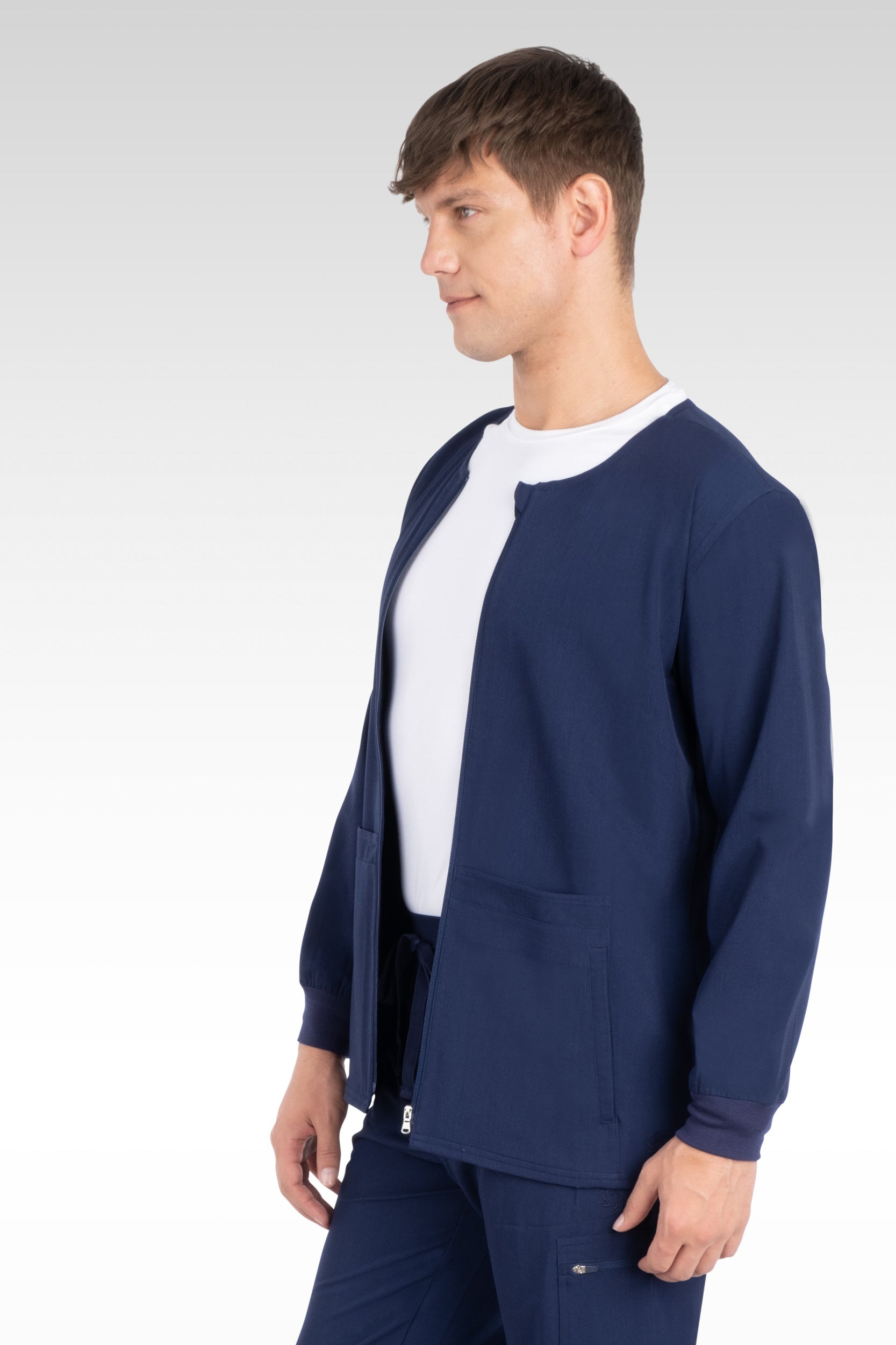 Rio Mens Round Neck Zipped Jacket with 4 Pockets (18080)