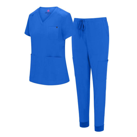 4889 WOMENS 10 POCKET COOL STRETCH JOGGER SCRUB SET