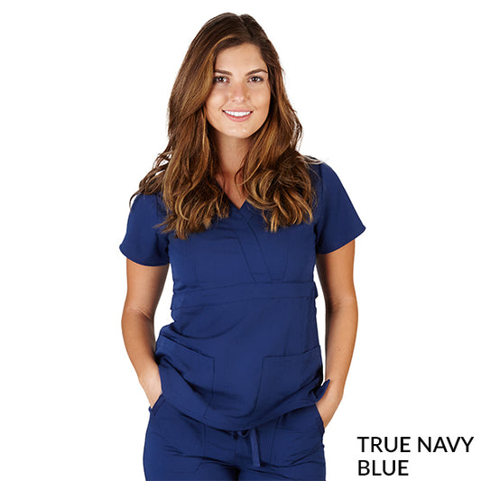Ultrasoft 2 Pocket Mock Wrap Scrub Tops