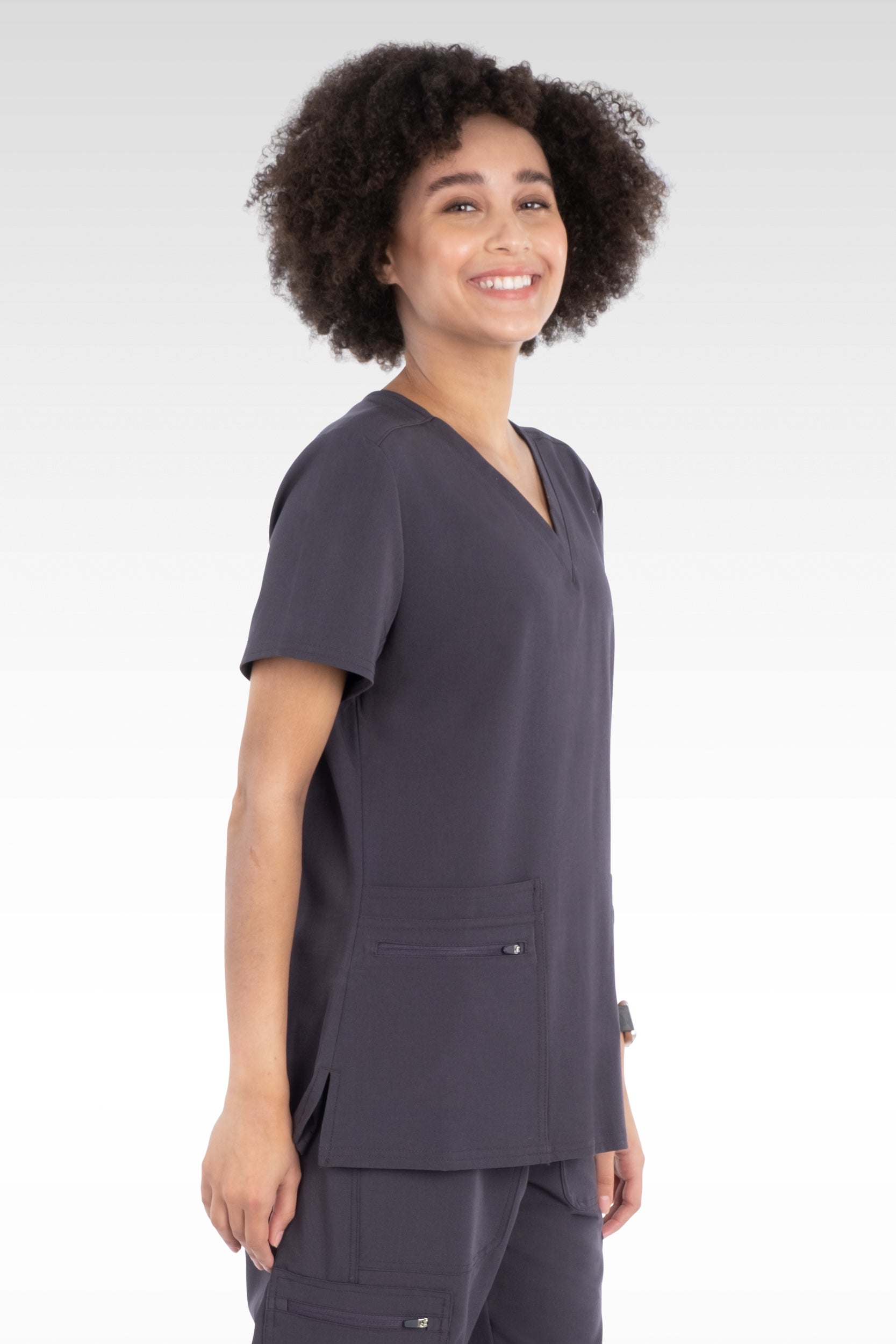 Nile Womens Top Classic V-Neck with 6 Pockets (94001)