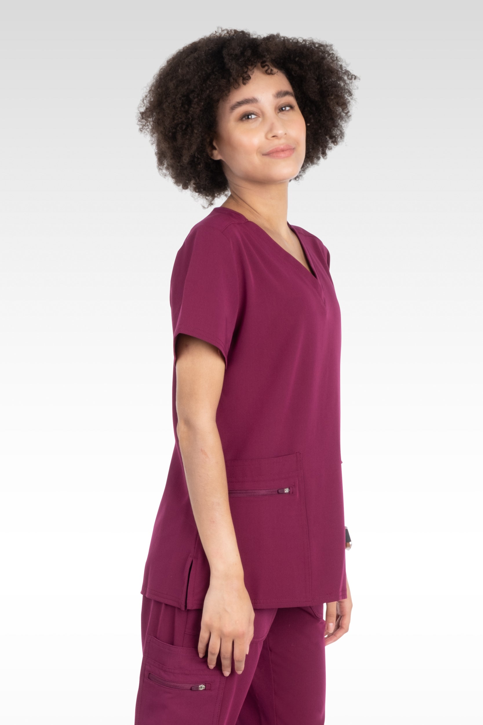 Nile Womens Top Classic V-Neck with 6 Pockets (94001)
