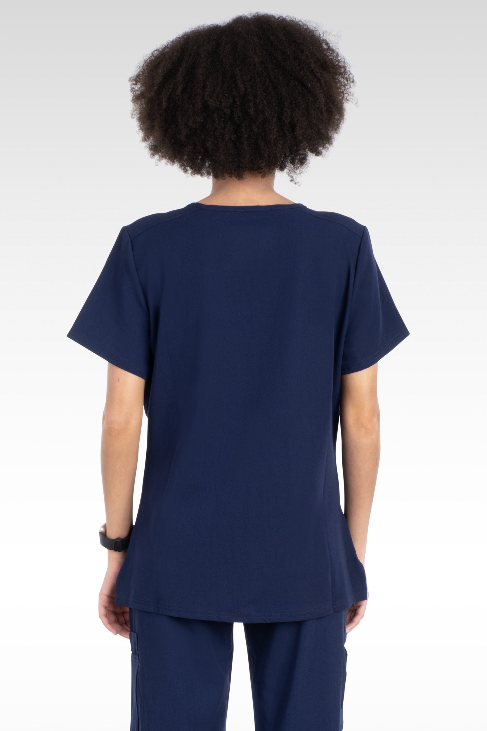 Nile Womens Top Rounded V-Neck with 4 Pockets (94002)