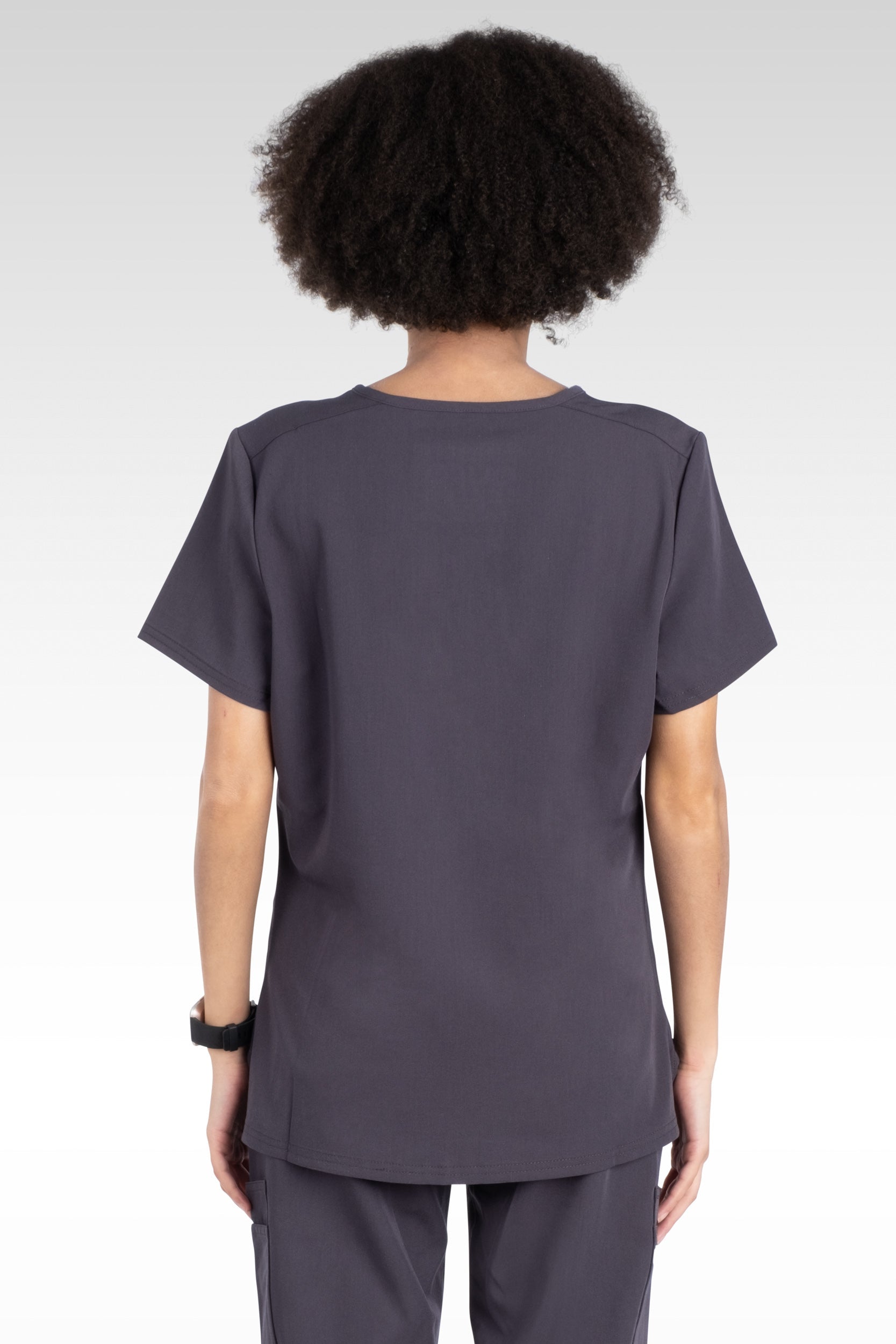 Nile Womens Top Rounded V-Neck with 4 Pockets (94002)