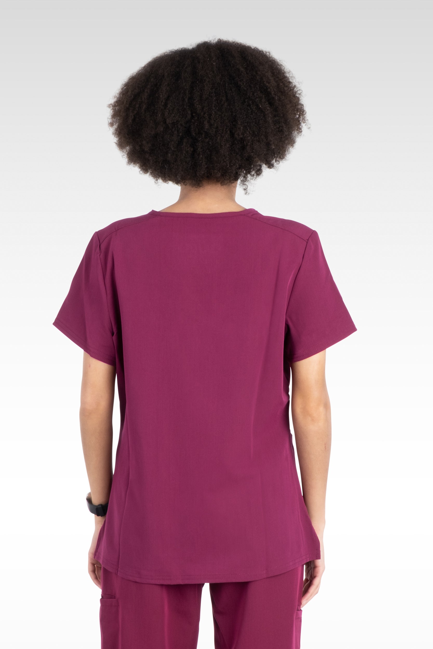 Nile Womens Top Rounded V-Neck with 4 Pockets (94002)