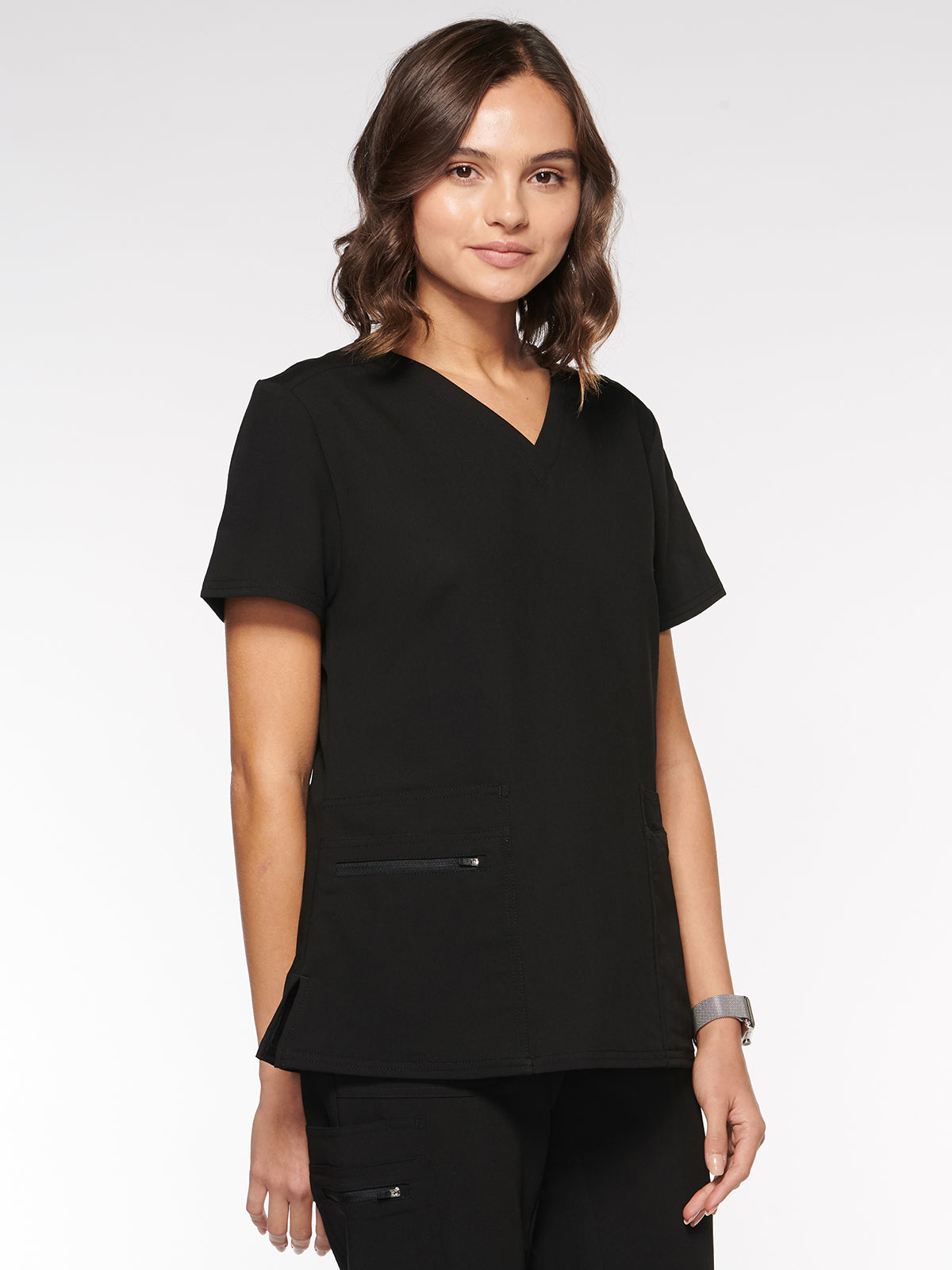 Nile Womens Top Classic V-Neck with 6 Pockets (94001)