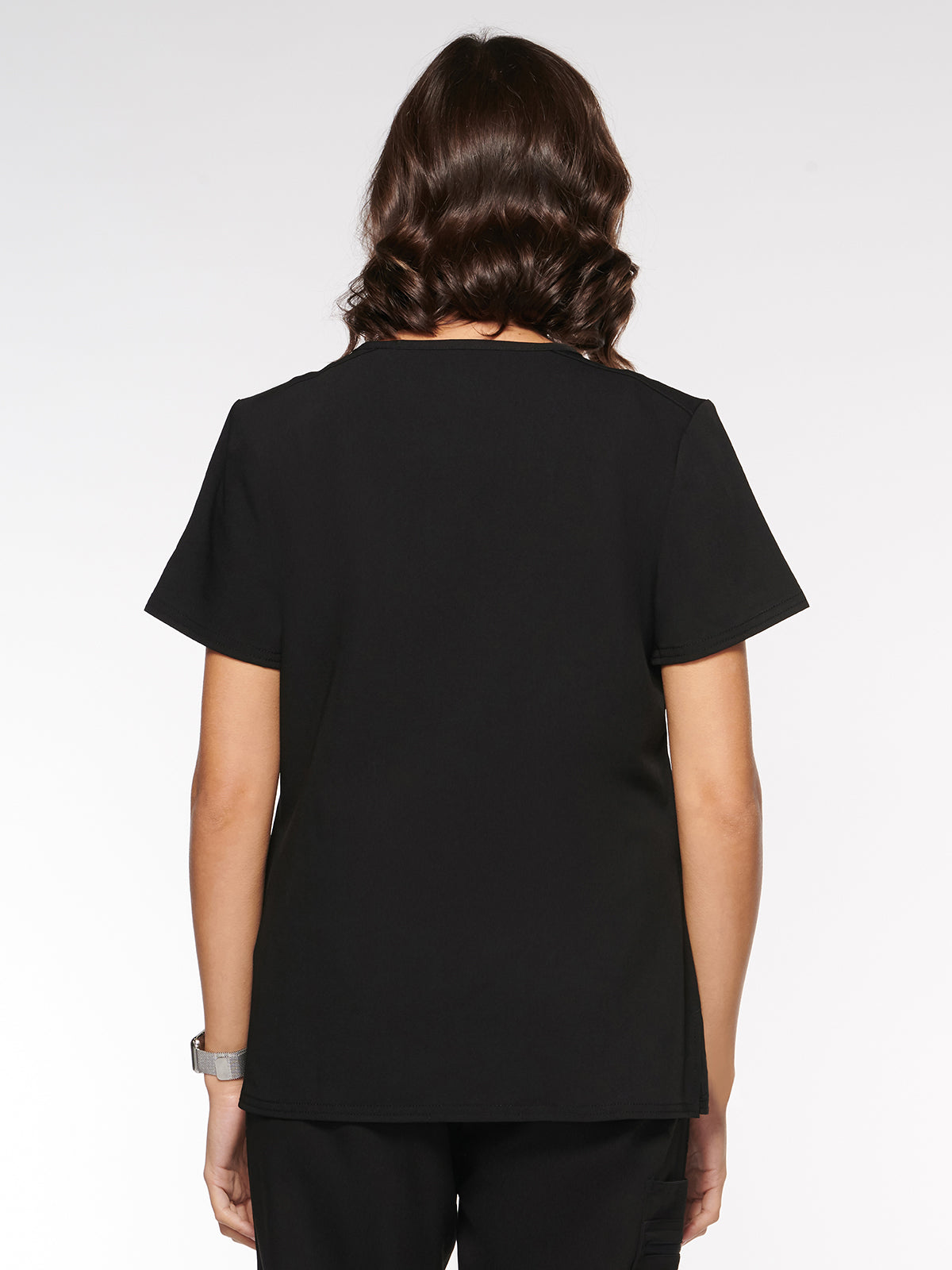 Nile Womens Top Rounded V-Neck with 4 Pockets (94002)
