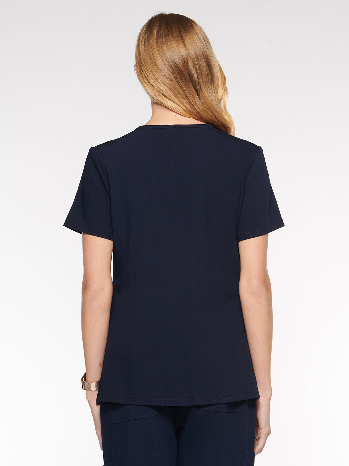 Nile Womens Top Rounded V-Neck with 4 Pockets (94002)