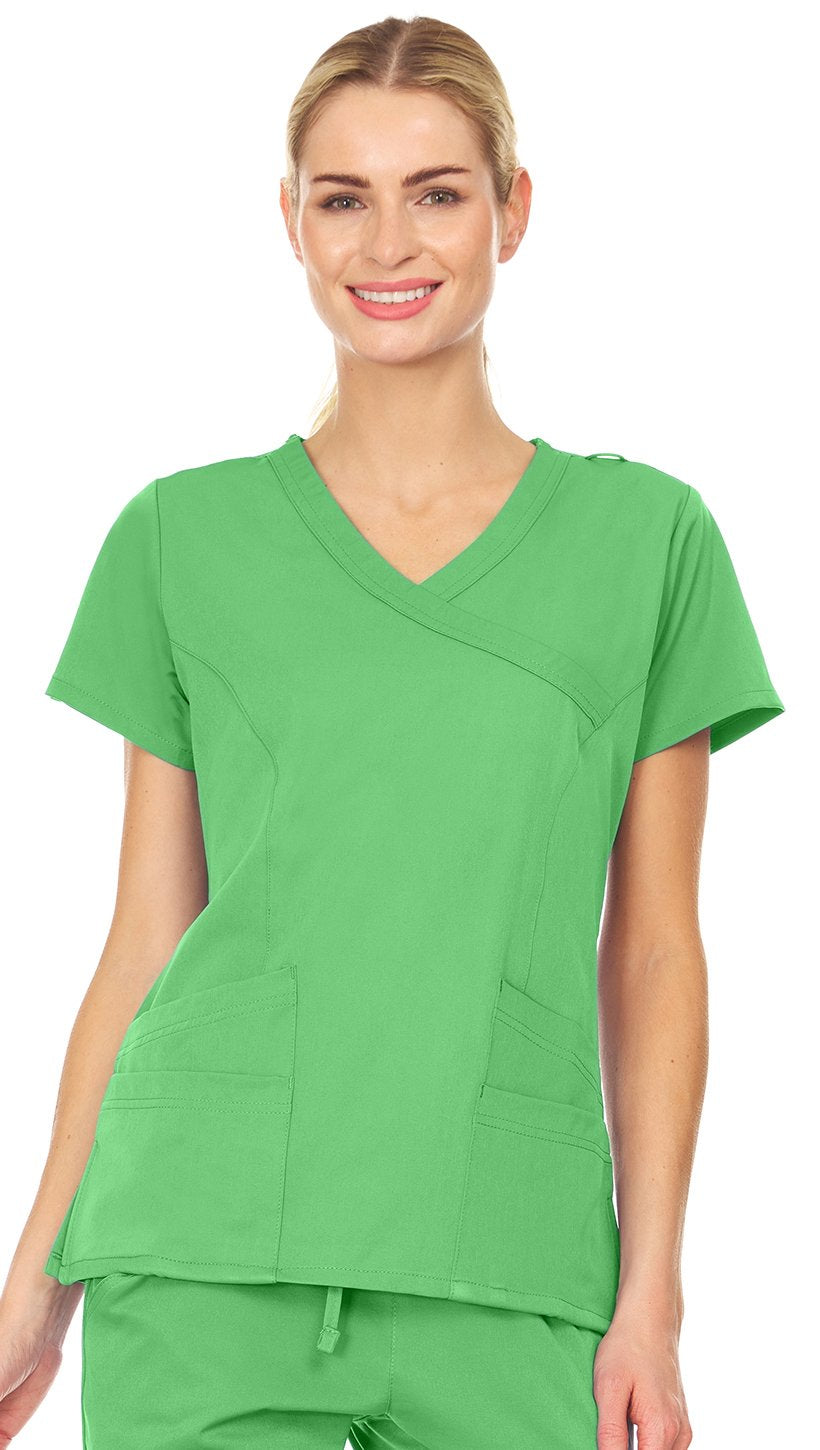 Violet - Mini Marilyn Mock Wrap Scrub Top