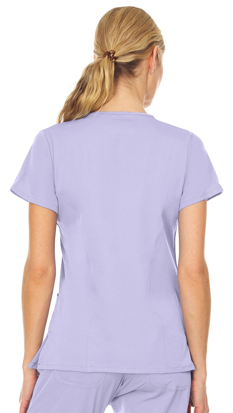 Violet - Mini Marilyn Mock Wrap Scrub Top