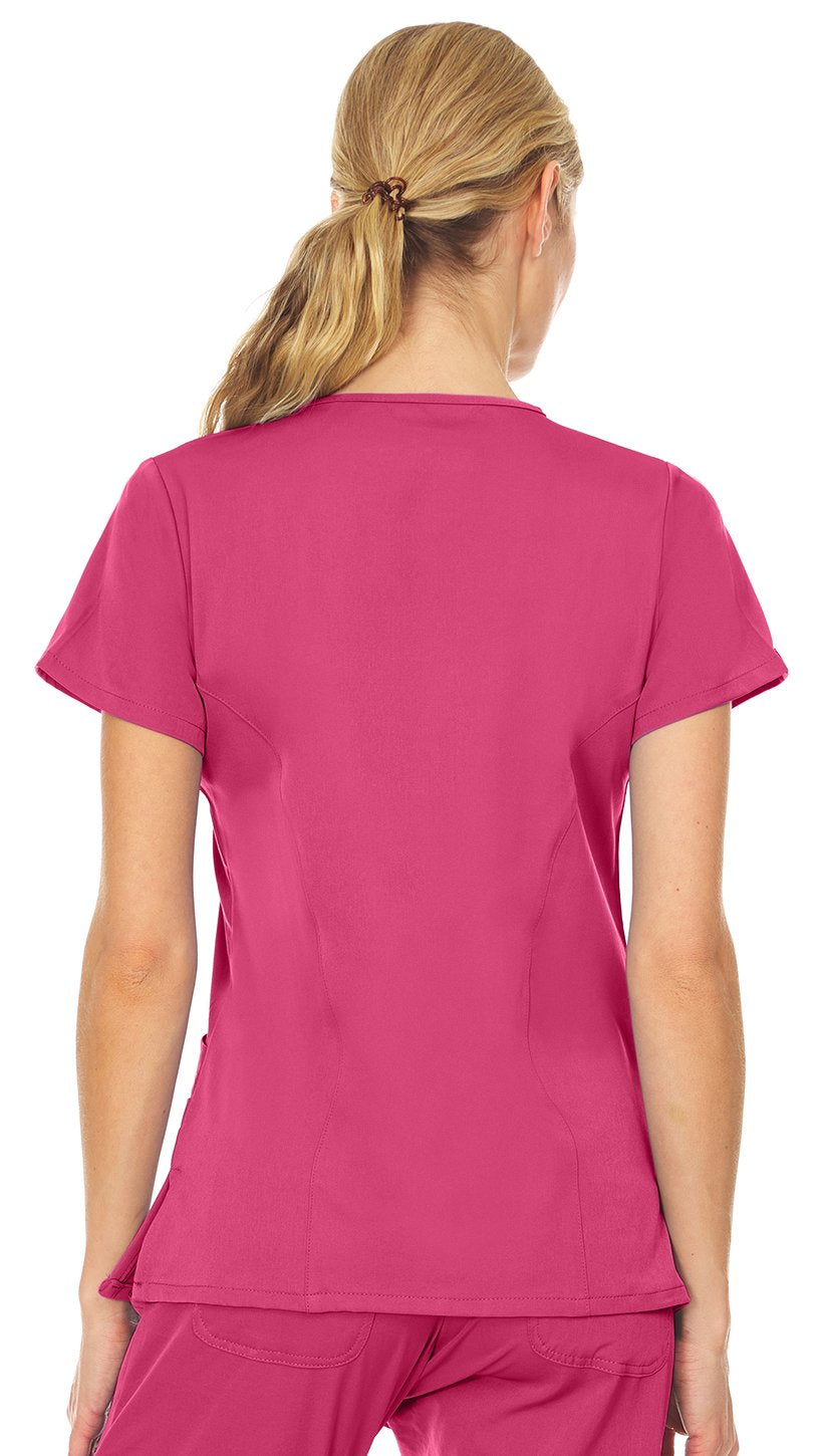 Violet - Mini Marilyn Mock Wrap Scrub Top