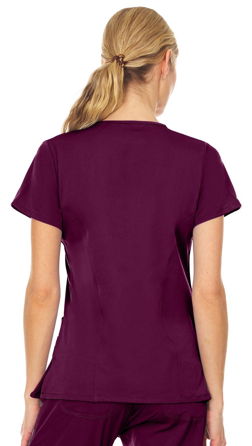 Violet - Mini Marilyn Mock Wrap Scrub Top