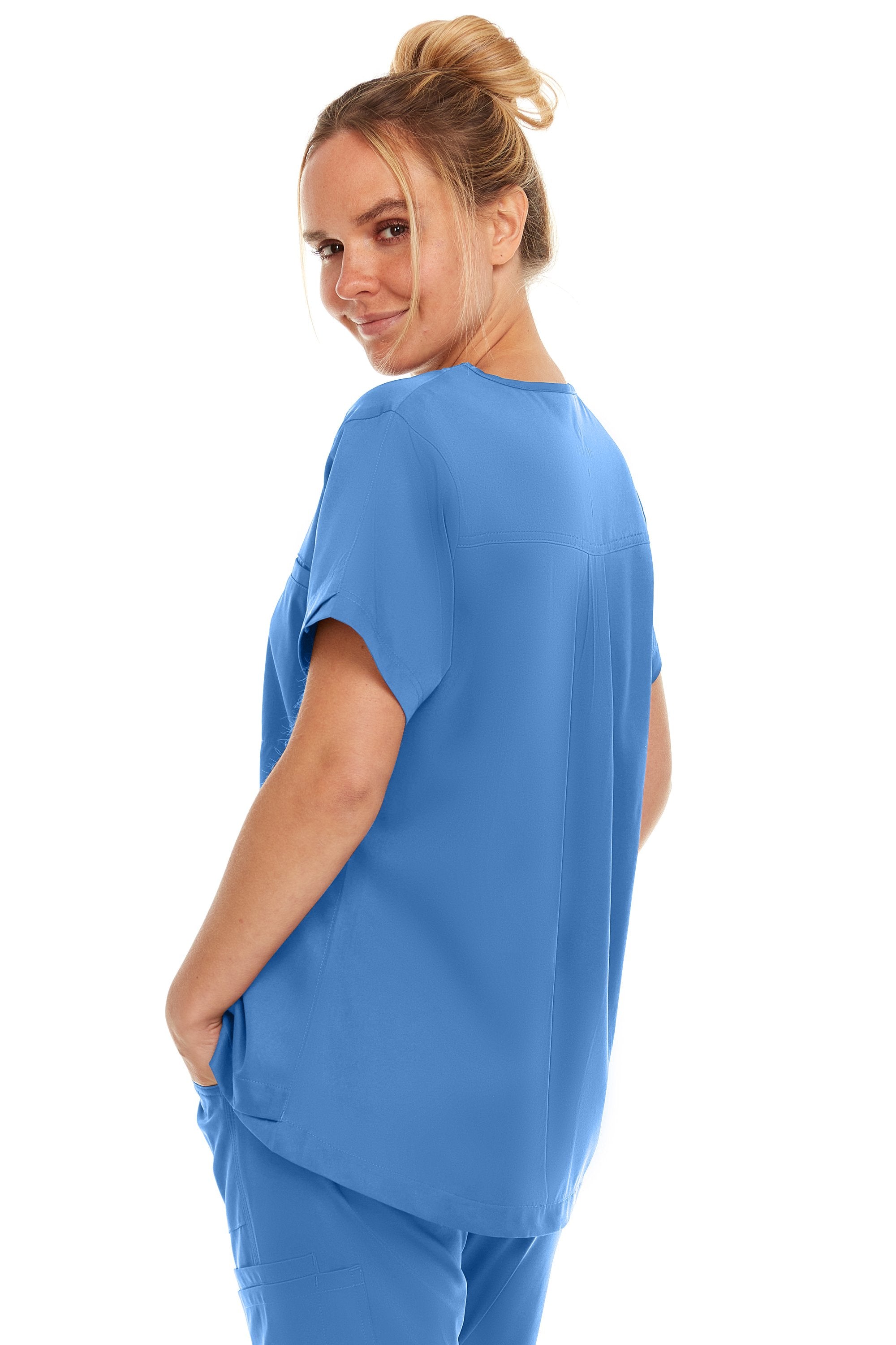 Kim - Medichic V neck Tuck in Top, Royal, Classique Scrubs