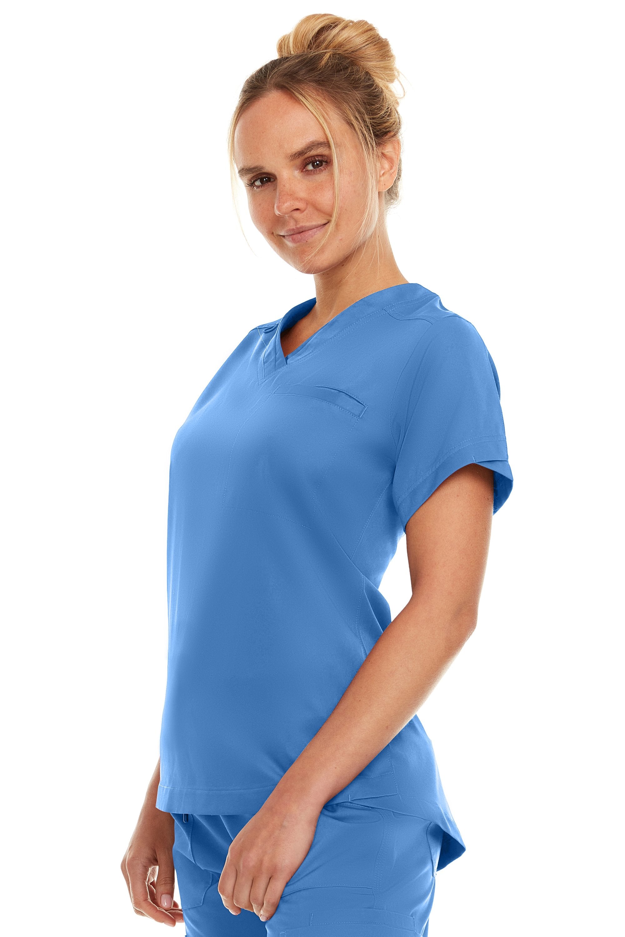 Kim - Medichic V neck Tuck in Top, Royal, Classique Scrubs