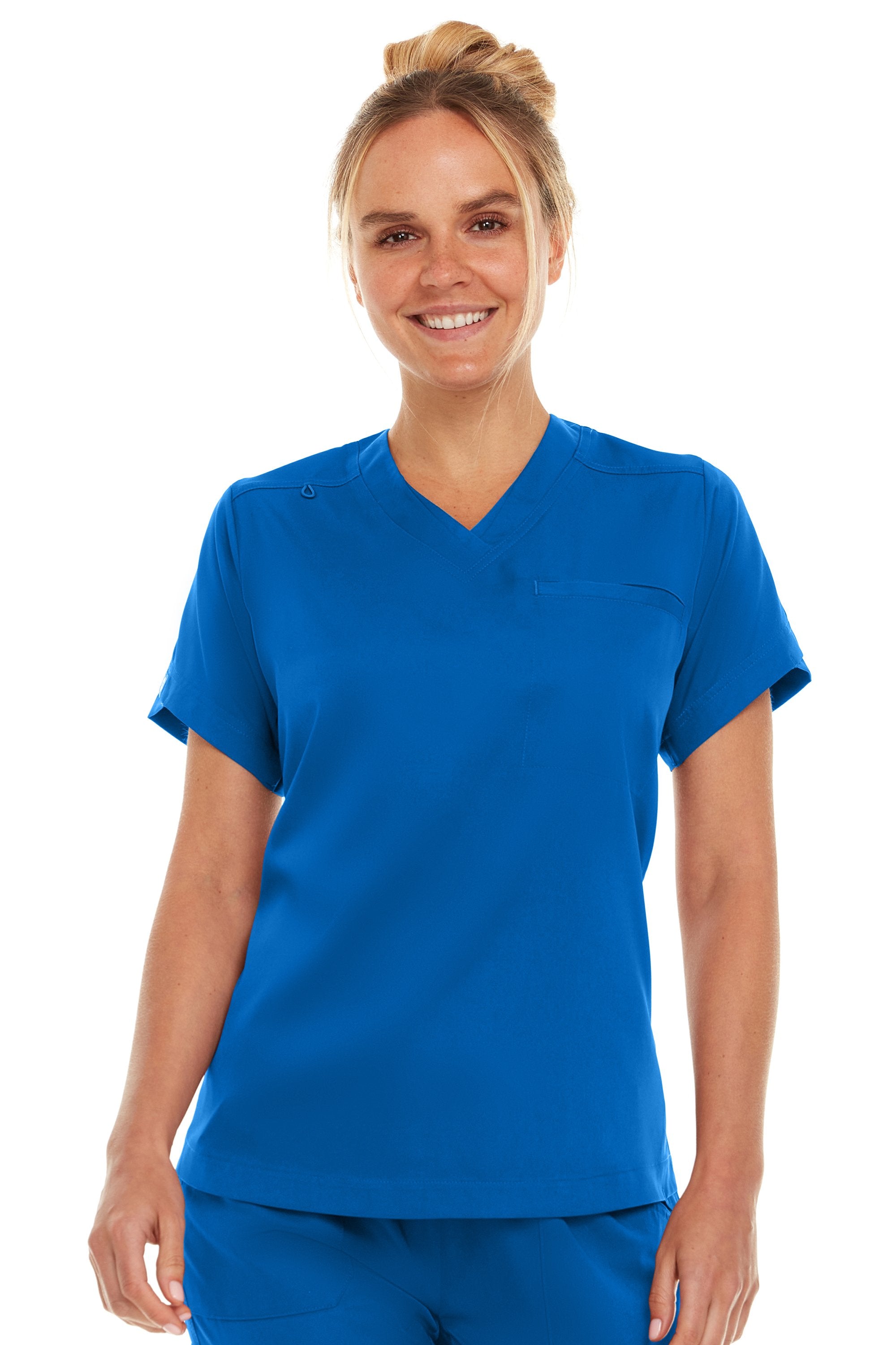 Kim - Medichic V neck Tuck in Top,Royal, Classique Scrubs